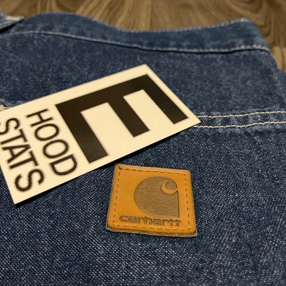 Carhartt Original Dungaree Fit Blue Mens Size 30 X 34 Carpenter Jeans - Picture 10 of 13